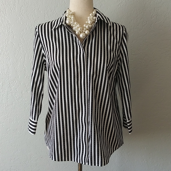 Chico's 3/4 sleeve career button down size 0 - Picture 1 of 13